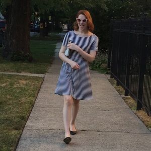 Kate Spade Broome Street Striped Bow-Back Dress 🎬